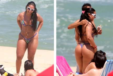 Fotos da Mulher Melancia de biquini na praia