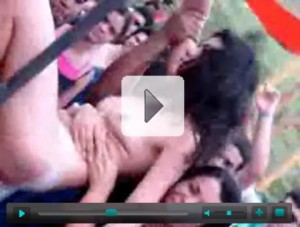 Vídeo – Mulher Fica Pelada na Rave e Vai pra Galera