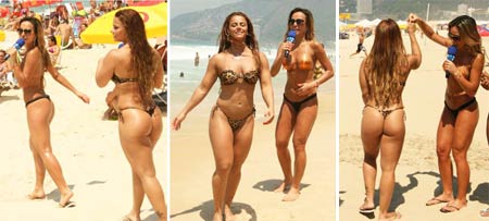 Fotos Sabrina Sato e Viviane Araújo de Biquina na Praia