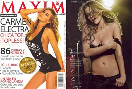 Carmen Electra nua na revista Maxim Mexicana