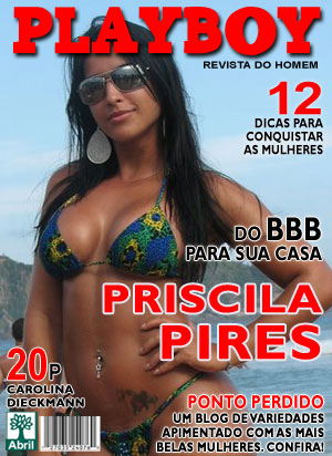 Capa Ilustrativa da Priscila Pires do BBB na Revista Playboy