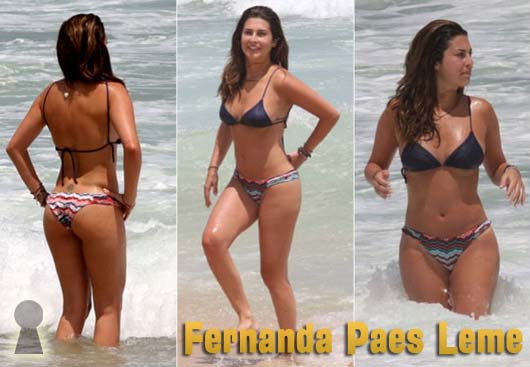 Fernanda Paes Leme de Biquini na Praia