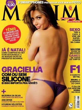 Graciella na Capa da Revista Maxim