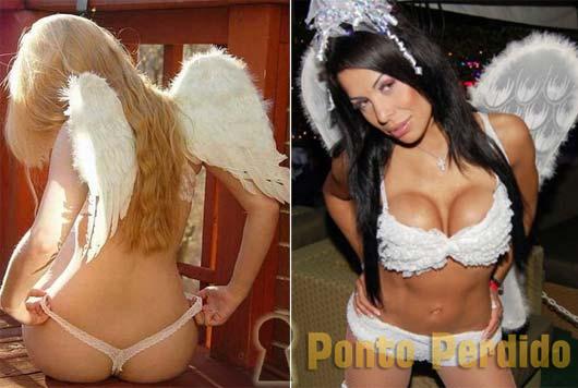 Fotos de Lindas Mulheres Fantasiadas de Anjo